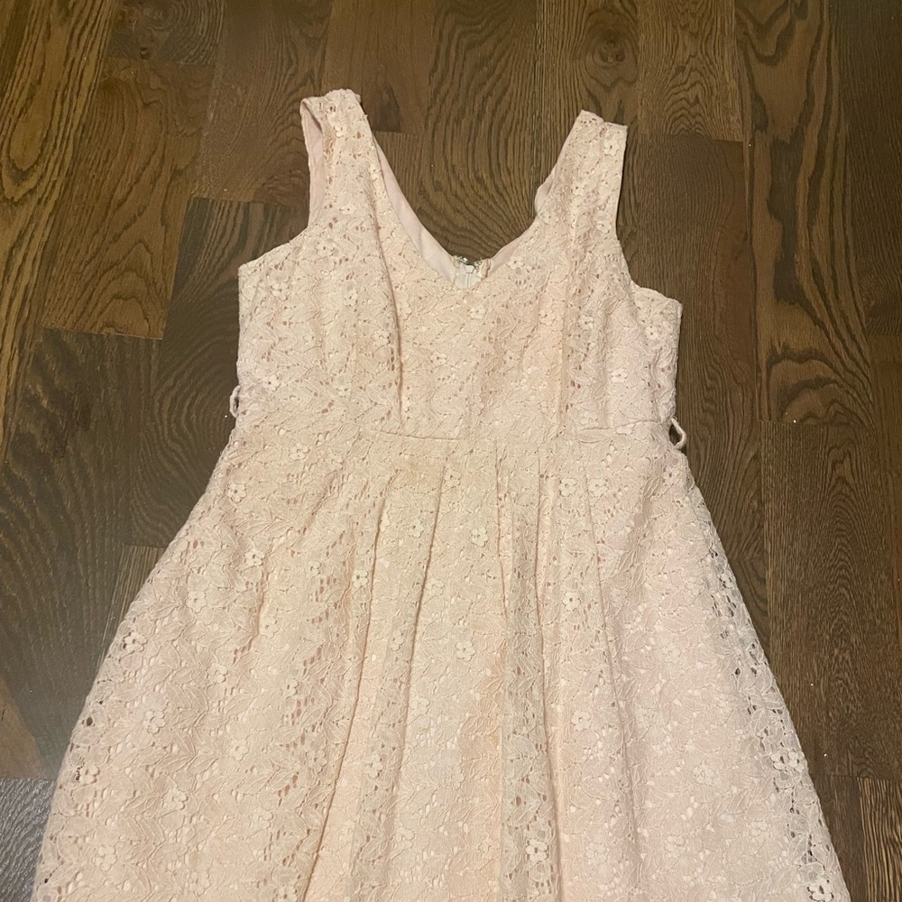 Blush lace dress